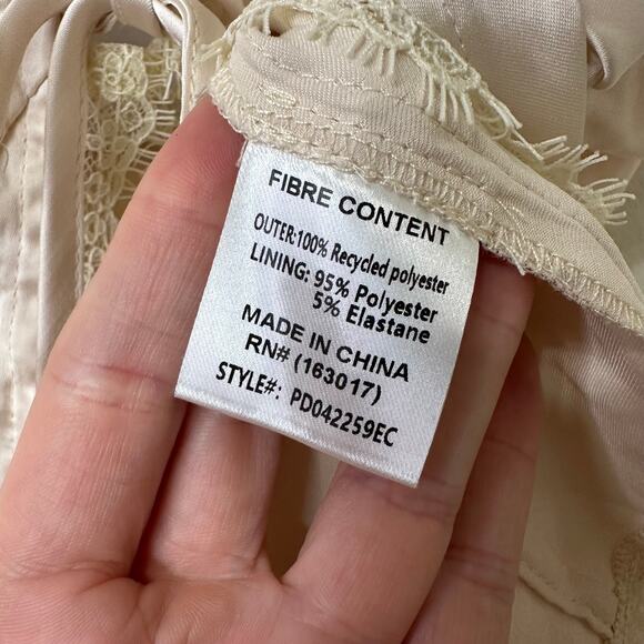 Sz 4 NWT Princess Polly Mavie Satin Champagne Tie Front Cami Top Coquette Angel - Picture 7 of 9